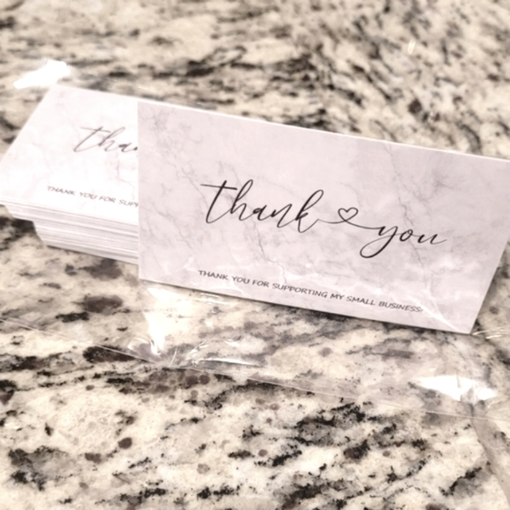 25 Marble Print Thank You Cards